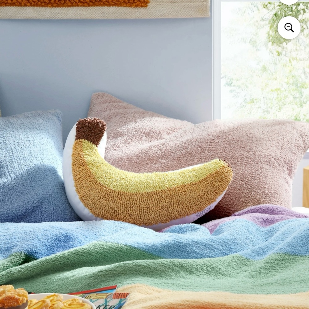 Mainstays Banana Shaped Pillow - Yellow and Brown